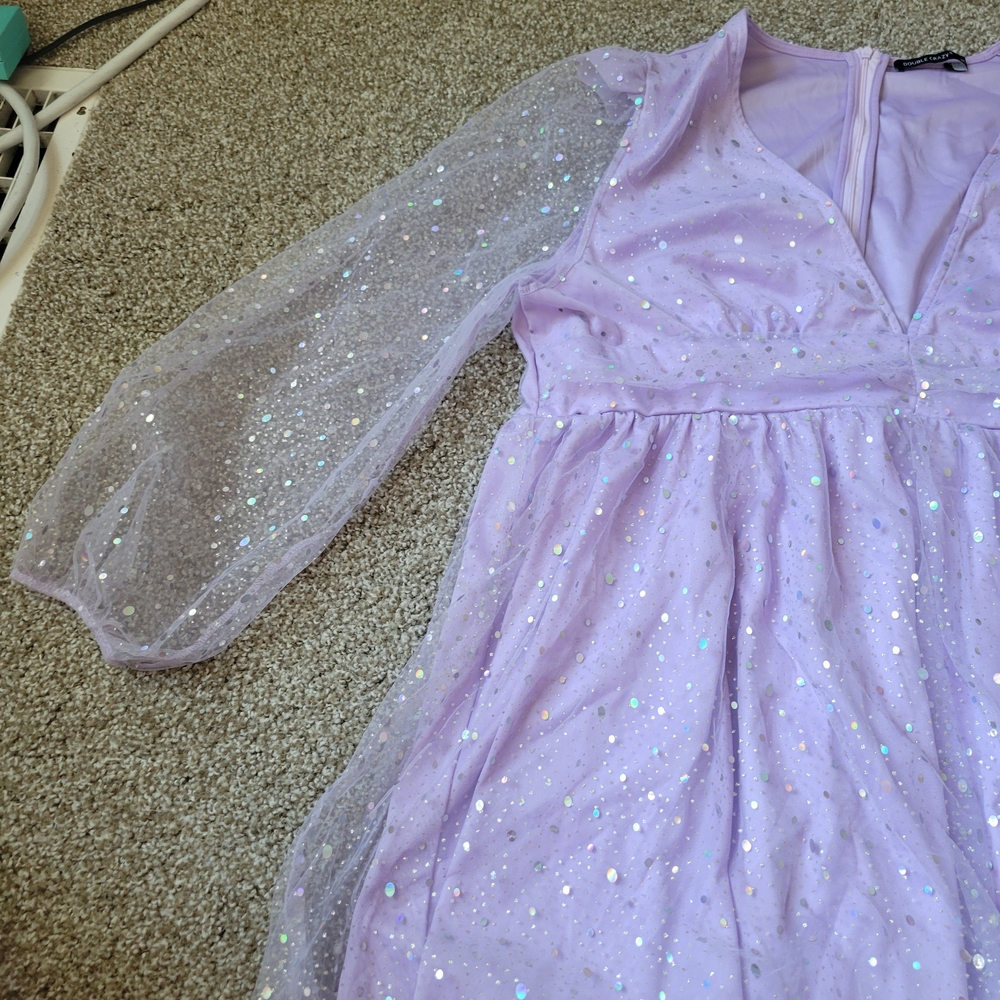 Doublecrazy Light Purple Glitter Sequin Plus Size… - image 8